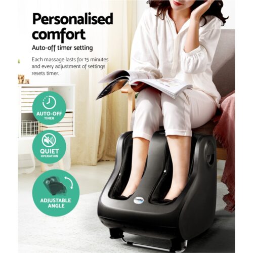 Livemor Foot Massager Shiatsu Massagers Electric Roller Calf Leg Kneading Black - Image 7