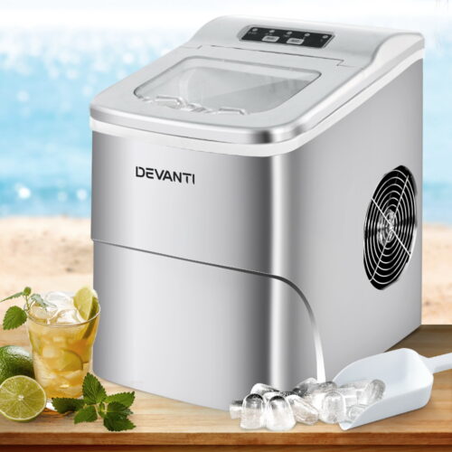 Devanti Portable Ice Cube Maker - Silver - Image 8