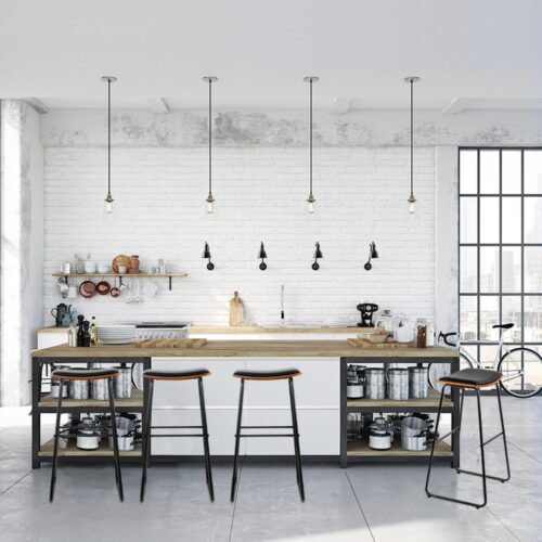 Artiss Bar Stools Kitchen Counter Stools Metal Chairs x2 - Image 6