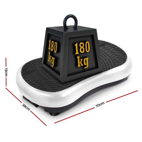 Everfit Vibration Machine Platform Vibrator Resistance Rope Home Fitness White - Image 2