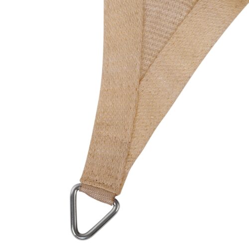 Instahut Shade Sail 5x5x5m Triangle 185GSM 95% Sand Shade Cloth - Image 3