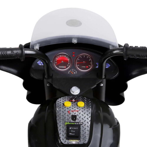Rigo Kids Electric Ride On Police Motorcycle Motorbike 6V Battery Black - Image 7