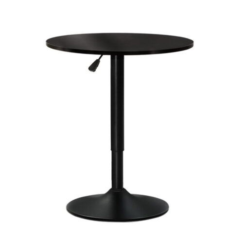 Artiss Bar Table Gas Lift Round Black - Image 8