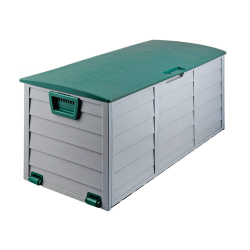 Gardeon Outdoor Storage Box 290L Lockable Organiser Garden Deck Shed Tool Green - Image 4