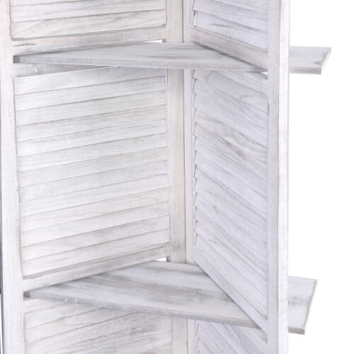 Artiss 4 Panel Room Divider Screen 163x170cm Shelf White - Image 6
