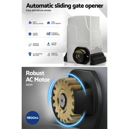 Lockmaster Automatic Sliding Gate Opener Kit 4M 1800KG - Image 6