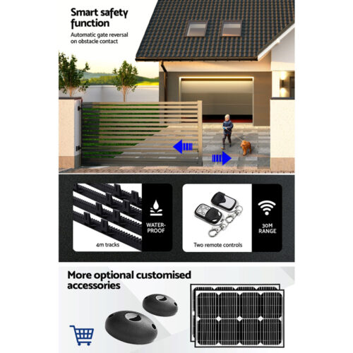 Lockmaster Automatic Sliding Gate Opener Kit 4M 1800KG - Image 8