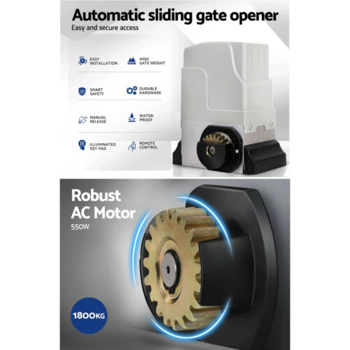 Lockmaster Automatic Sliding Gate Opener Kit 6M 1800KG - Image 6