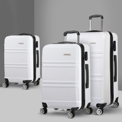 Wanderlite 20" 24" 28" Luggage with TSA Lock Spinner Travel Suitcase Carry On Hard Shell Luggage Case White - Image 8
