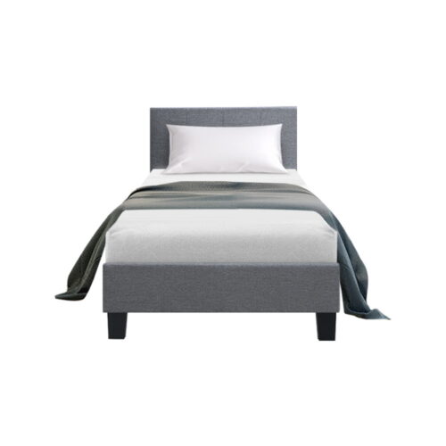 Artiss Bed Frame King Single Size Grey NEO - Image 3