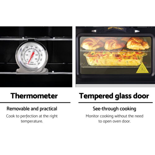 Devanti Portable Gas Oven LPG Silver - Image 6