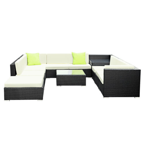 Gardeon 9-Piece Outdoor Sofa Set Wicker Couch Lounge Setting 7 Seater - Image 4