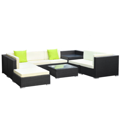 Gardeon 9-Piece Outdoor Sofa Set Wicker Couch Lounge Setting 7 Seater - Image 5