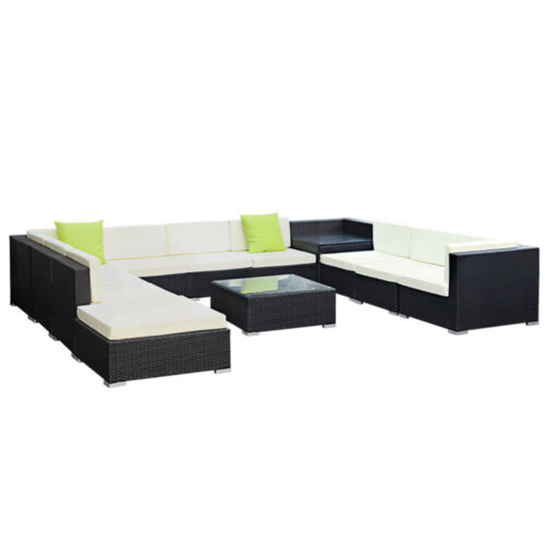 Gardeon 12PC Outdoor Furniture Sofa Set Wicker Garden Patio Lounge - Image 5