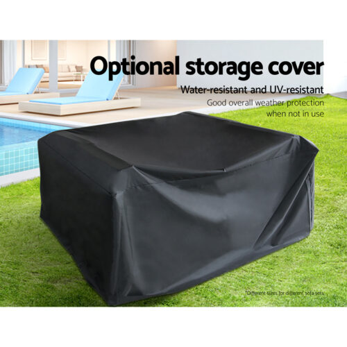Gardeon 8-Piece Outdoor Sofa Set Wicker Couch Lounge Setting Cover - Image 8