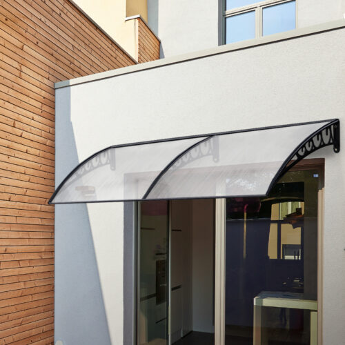 Instahut Window Door Awning 1mx2.4m Transparent - Image 9