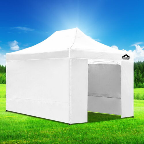 Instahut Gazebo 3x4.5 Pop Up Marquee Folding Tent Wedding Gazebos Camping Outdoor Shade Canopy White - Image 7