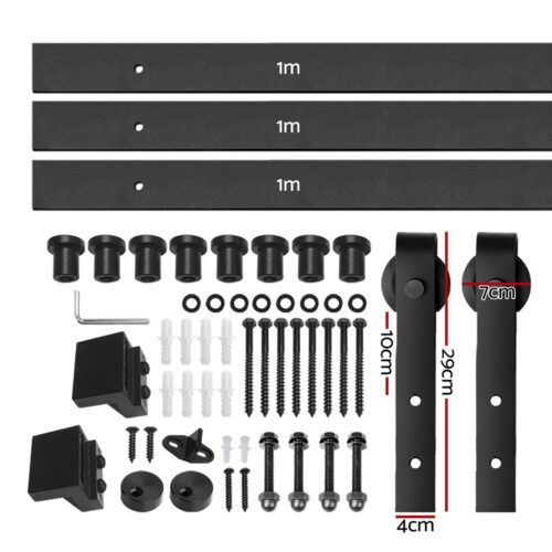 Cefito Sliding Barn Door Hardware Track Set 3m - Image 3
