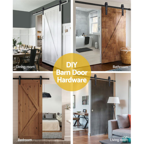 Cefito Sliding Barn Door Hardware Track Set 3m - Image 4