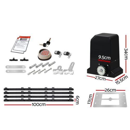 Lockmaster Automatic Sliding Gate Opener Kit Keypad 4M 1000KG - Image 3