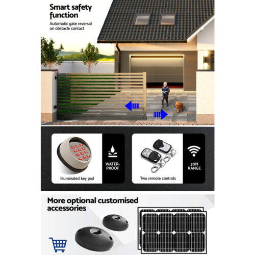 Lockmaster Automatic Sliding Gate Opener Kit Keypad 4M 1000KG - Image 8