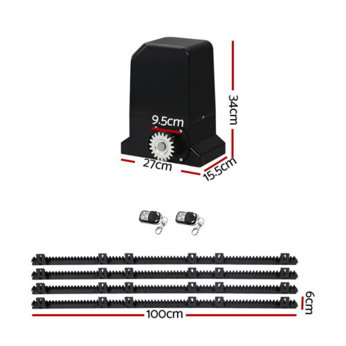 Lockmaster Automatic Sliding Gate Opener Kit 4M 1000KG - Image 3