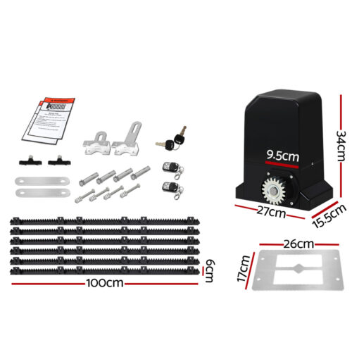 Lockmaster Automatic Sliding Gate Opener Kit 6M 1000KG - Image 3