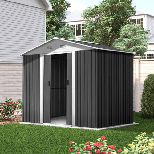 Giantz Garden Shed 2.58x2.07M Sheds Outdoor Storage Workshop Metal Shelter Sliding Door - Image 9