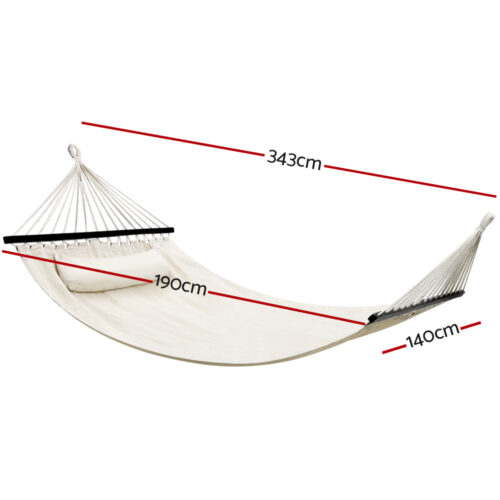 Gardeon Hammock Bed Outdoor Camping Portable Hanging Chair 2 Person Piillow - Image 3