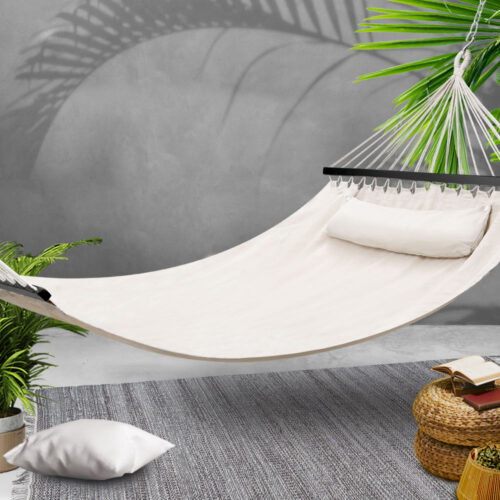Gardeon Hammock Bed Outdoor Camping Portable Hanging Chair 2 Person Piillow - Image 9