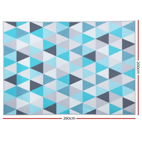 Artiss Rug 200x290cm Area Rug Large Carpet Soft Short Pile Modern Tria - Image 3
