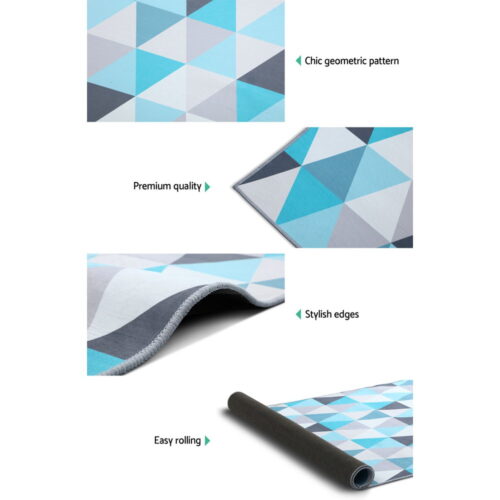 Artiss Rug 200x290cm Area Rug Large Carpet Soft Short Pile Modern Tria - Image 5