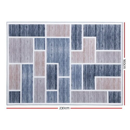 Artiss Rug 160x230cm Area Rug Large Carpet Soft Short Pile Modern Oblo - Image 3