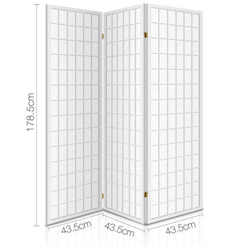 Artiss 3 Panel Room Divider Screen 131x179cm White - Image 3