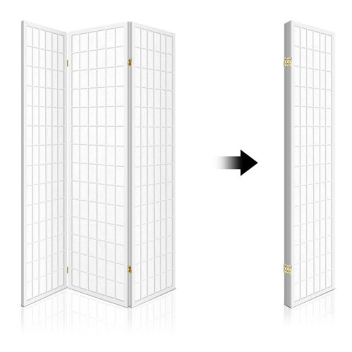 Artiss 3 Panel Room Divider Screen 131x179cm White - Image 4