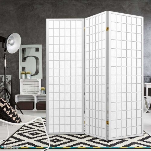 Artiss 3 Panel Room Divider Screen 131x179cm White - Image 7