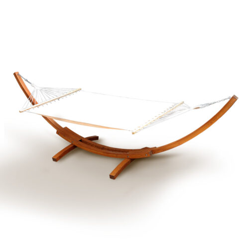 Gardeon Hammock Bed Outdoor Camping Garden Timber Hammock with Stand - Image 2