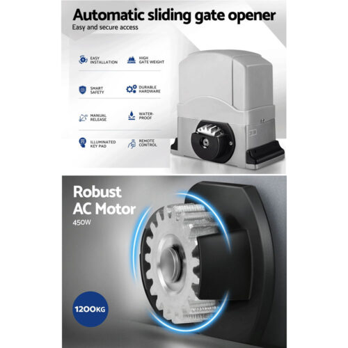 LockMaster Electric Sliding Gate Opener 1200KG 4M - Image 6