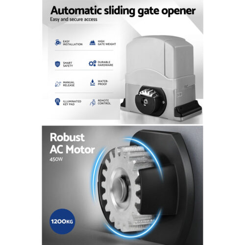 Lockmaster Automatic Sliding Gate Opener Kit Keypad 4M 1200KG - Image 6