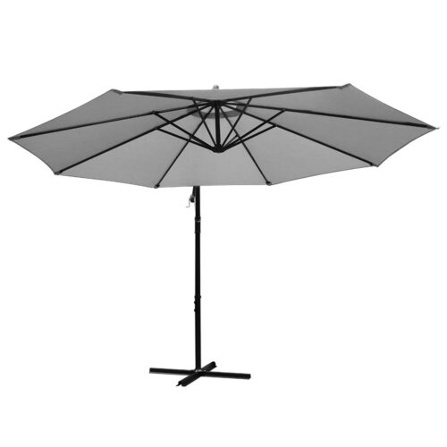 Instahut 3m Outdoor Umbrella Cantilever Beach Garden Patio Grey - Image 4