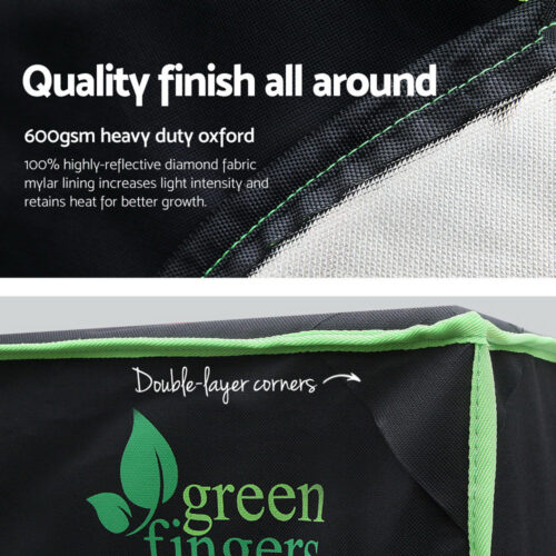 Green Fingers Grow Tent 120x60x150CM Hydroponics Kit Indoor Plant Room System - Image 6