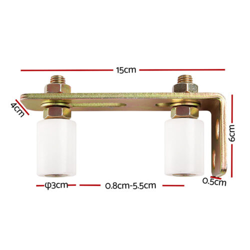 LockMaster Roller Guide Gate Opener Track Stopper Sliding Hardware Accessories Kit - Image 2