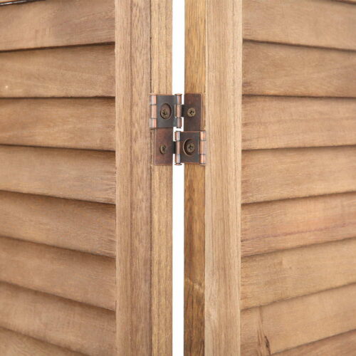 Artiss 4 Panel Room Divider Screen 163x170cm Shelf Oak - Image 7