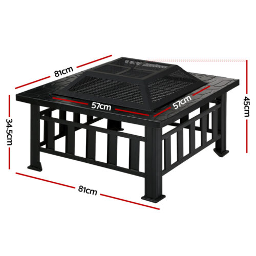 Grillz Fire Pit BBQ Grill 2-In-1 Table - Image 3