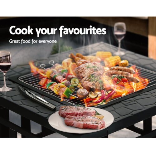 Grillz Fire Pit BBQ Grill 2-In-1 Table - Image 7