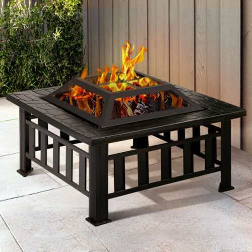 Grillz Fire Pit BBQ Grill 2-In-1 Table - Image 9