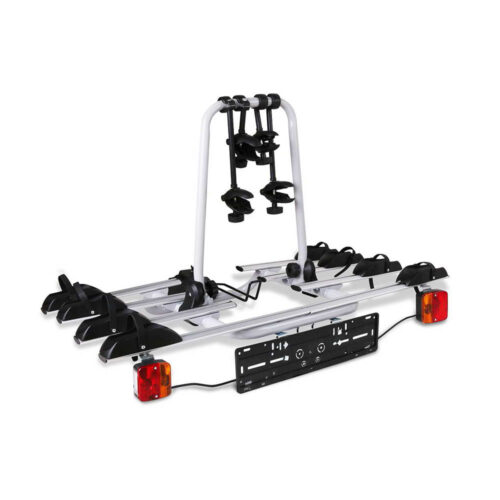 Giantz 4 Bicycle Bike Carrier Rack Car Towbar Hitch Ball Mount Tail light Silver - Image 2