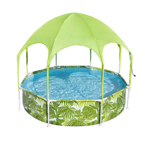 Bestway Kids Pool 244x51cm Steel Frame Swimming Play Pools Canopy 1688L - Image 2
