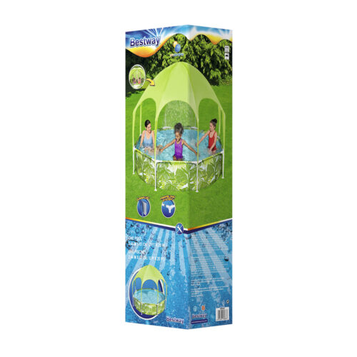 Bestway Kids Pool 244x51cm Steel Frame Swimming Play Pools Canopy 1688L - Image 4