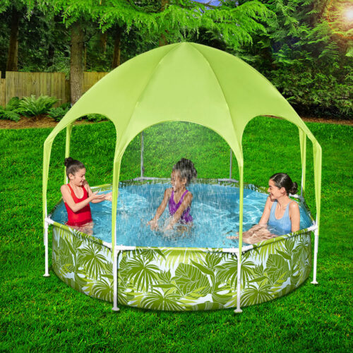 Bestway Kids Pool 244x51cm Steel Frame Swimming Play Pools Canopy 1688L - Image 9